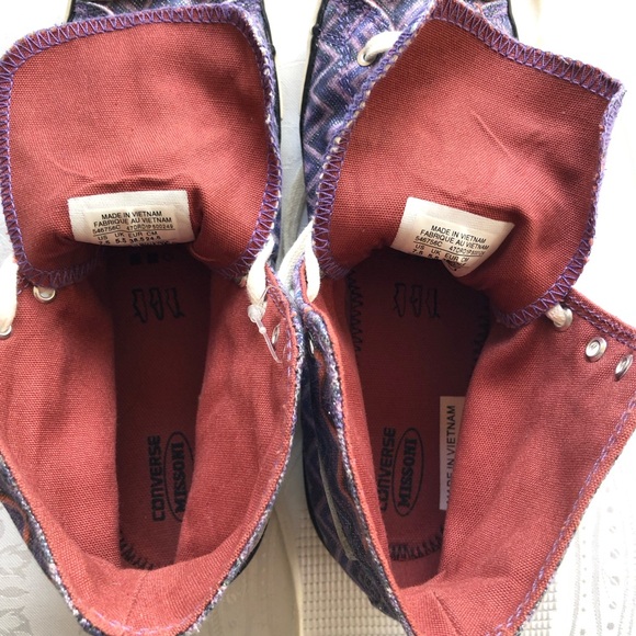 Converse Chuck Tylor MISSONI Purple Sparkling High-Top Sneakers Women’s Size 7.5 - Picture 8 of 16